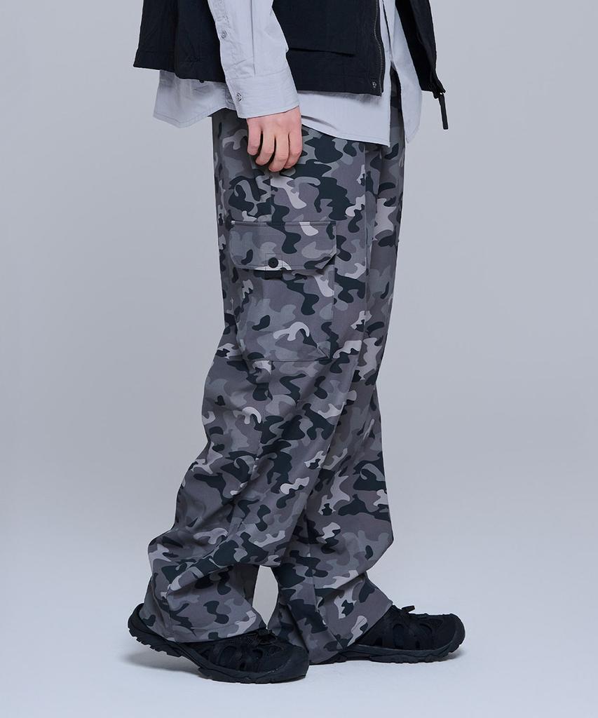 ALL ABOUT NEW Camo Semi-Wide Cargo Pants Gray Anz2Pl04Age