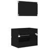 Bathroom Furniture Set with Drawers 2 pcs Black Oak Look