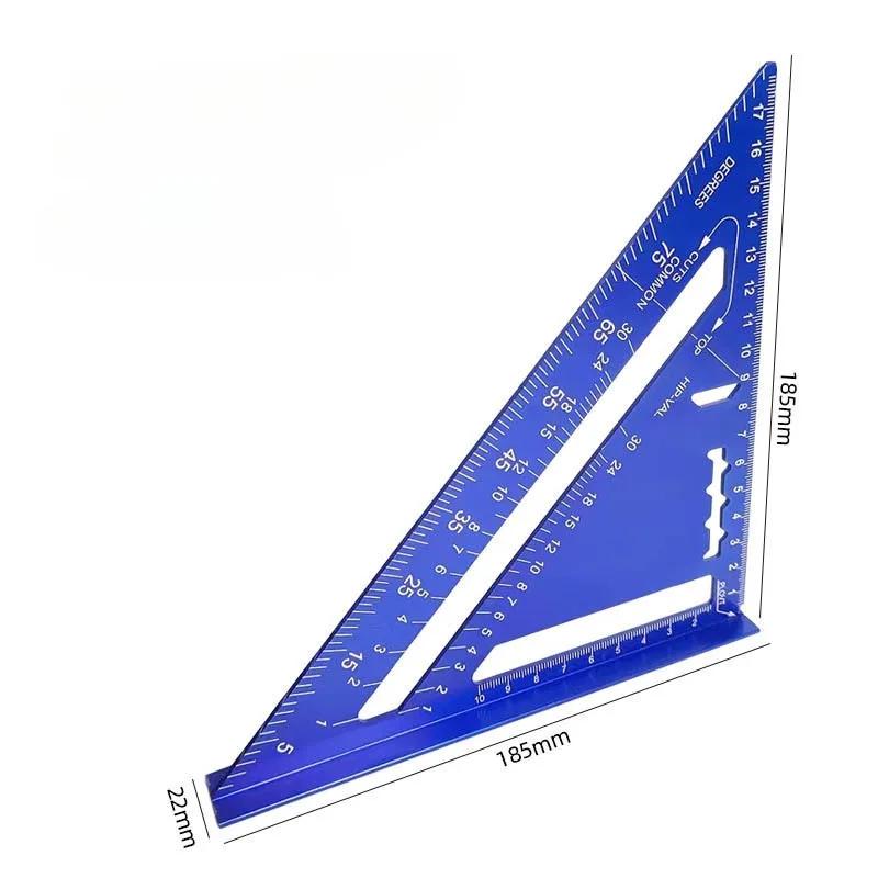 Woodworking Aluminum Alloy Triangle Gauges High Precision Marker Angle Ruler Measuring Gauging Tools