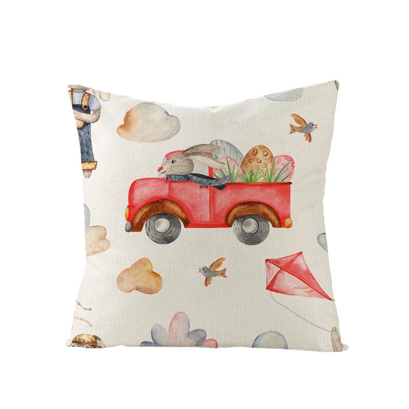 Акварельный кролик яйцо пасхальный наволочка скандинавский офис диван полиэстер наволочка домашняя мебель