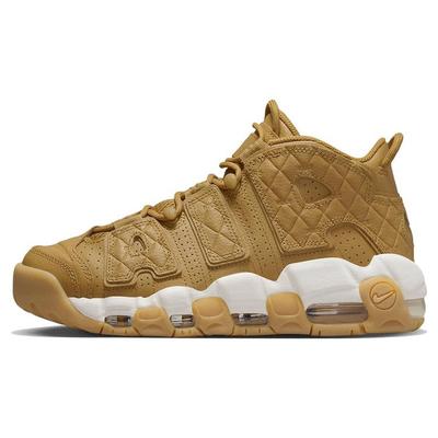 Air More Uptempo Стеганые женские кроссовки из пшеницы Коричневый-Светло-коричневый DX3375-700