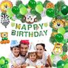 Party Decoration - Jungle - Garland and Balloons - Reusable - Multicolored - Baby Birthday