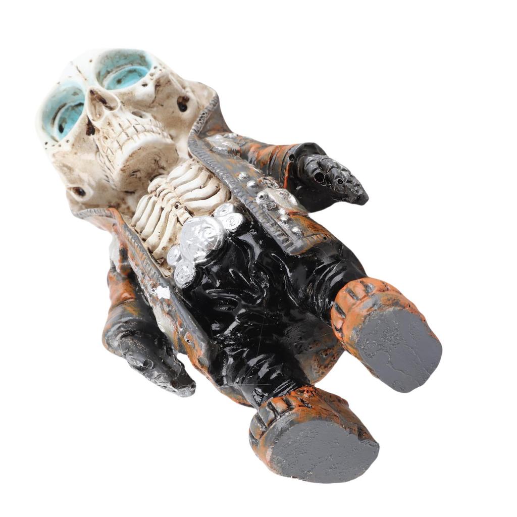Skeleton Figurines Cool Exquisite Resin Skeleton Statue for Home Party Desk Decor Gift Type D