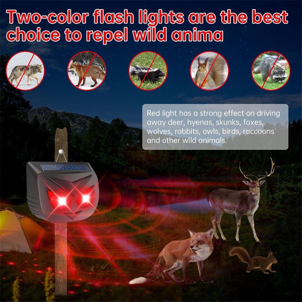 Solar Powered Animal Repeller Outdoor Electronic Rat Repellent
