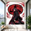 Настенный гобелен Итачи Учиха Акацуки Шаринган Красный вихрь Манга Арт для декора спальни взрослого