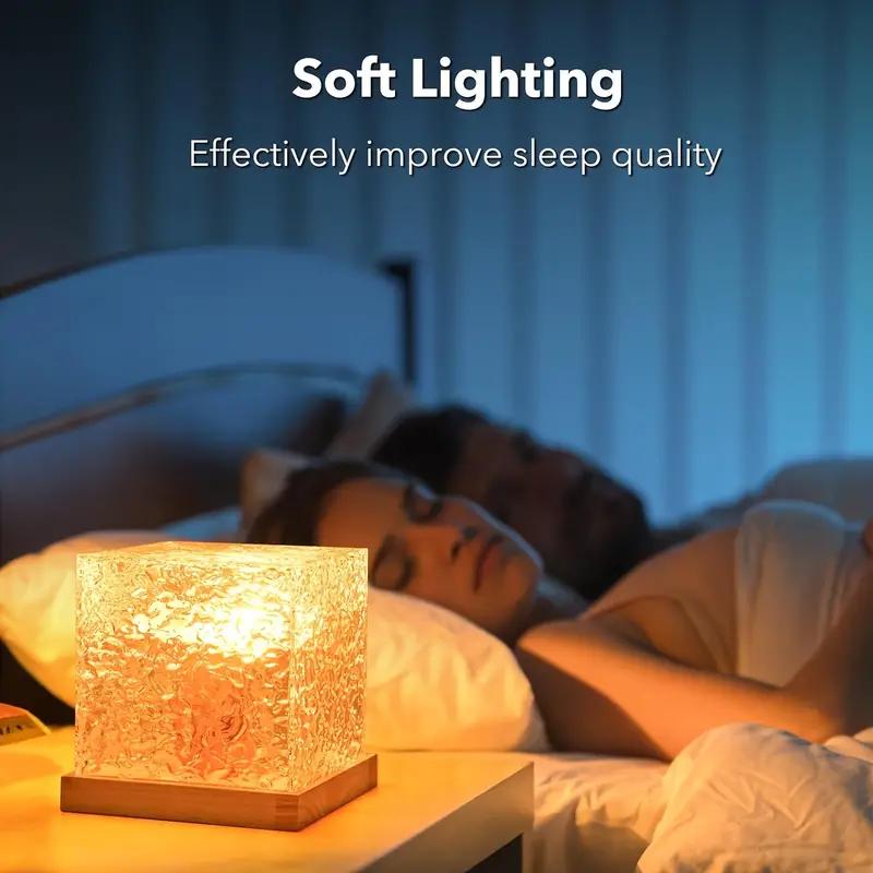 16 цветов USB зарядка динамический вращающийся проектор волны воды ночное свечение пламя кристалл свет гостиная спальня декор