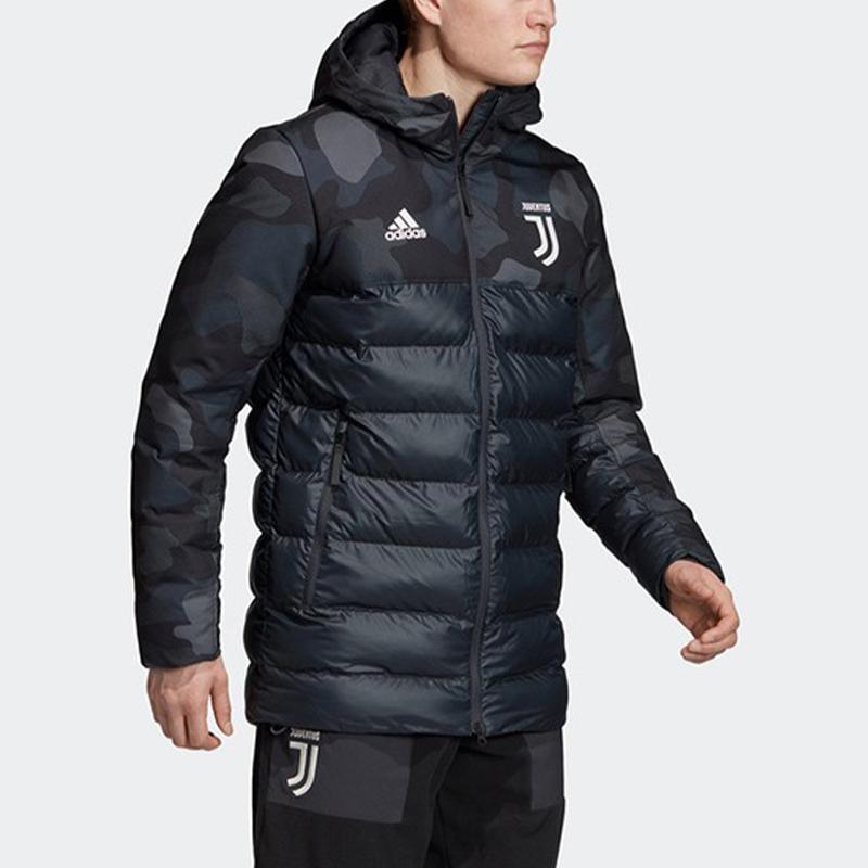 adidas Спортивная куртка Juventus с полной молнией, вышитым логотипом и 3 полосками, стандартный крой, мужская, черная DX9202