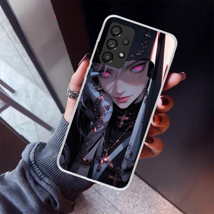 Dark Demon Nun Phone Case For Samsung Galaxy A12 A52S A42 A32 A22 A51 A50 Note 20 Ultra 10 S10 Plus A71 A70 A31 A30 A10S Galaxy