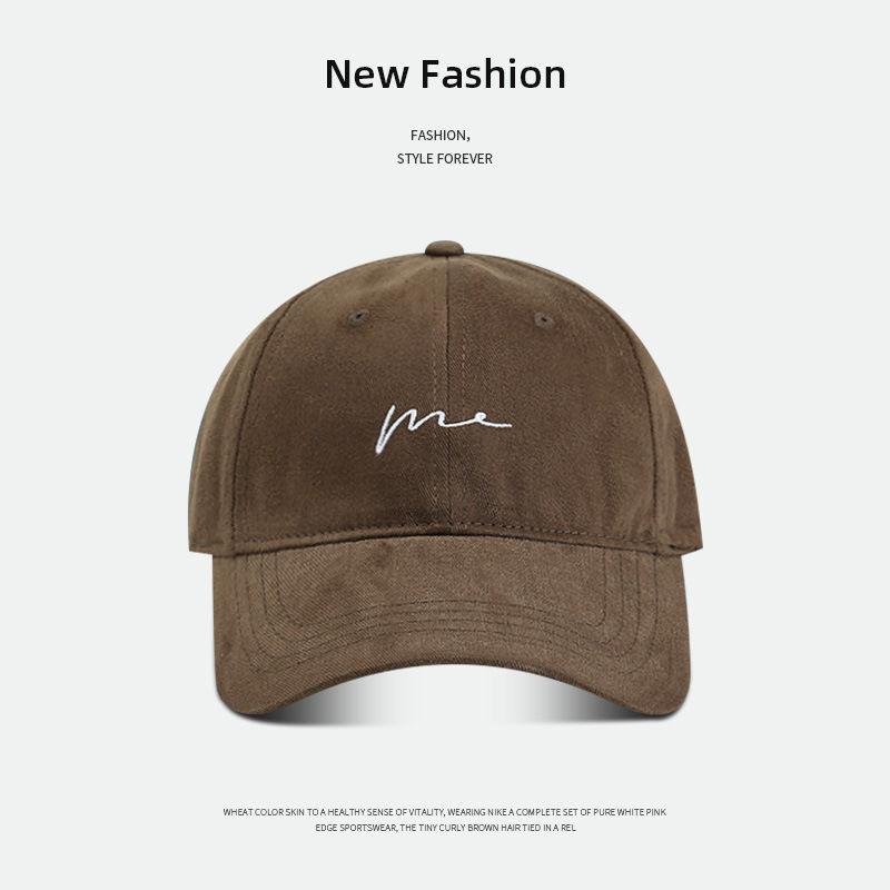 Sun Protection Baseball Cap With Wide Brim For Women And Men Cotton Embroidered Letter Design