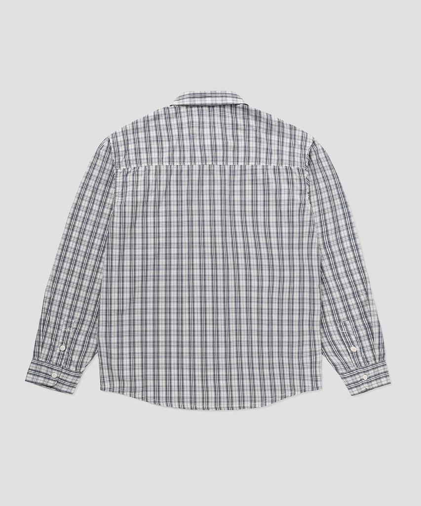 DICKIES Wellsville Poplin Check Shirt Egret