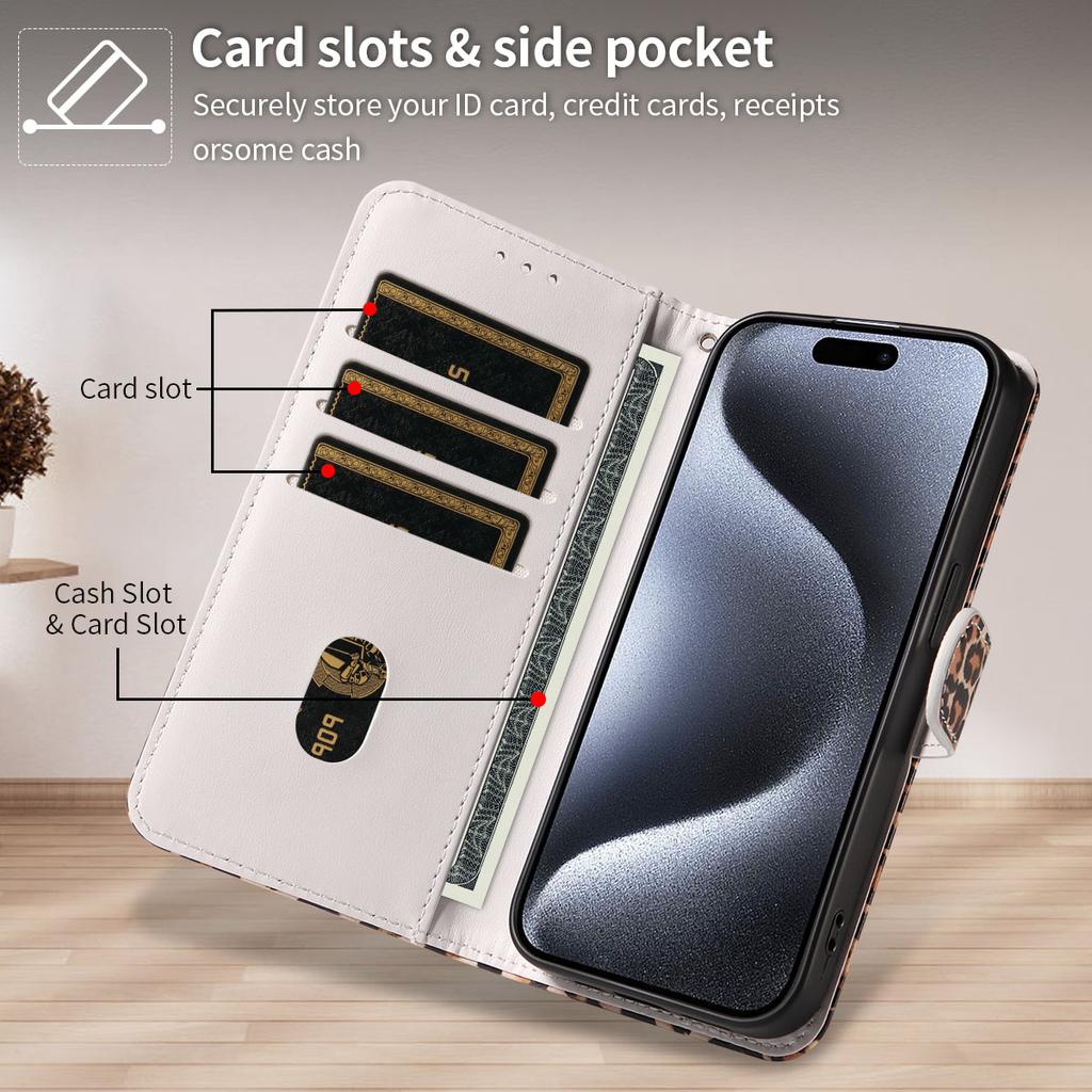 Стильный чехол из искусственной кожи с принтом для Samsung Galaxy S8 S9 S10 S20 S21 S22 S23 S24 S25 Series Clamshell с отделением для карт