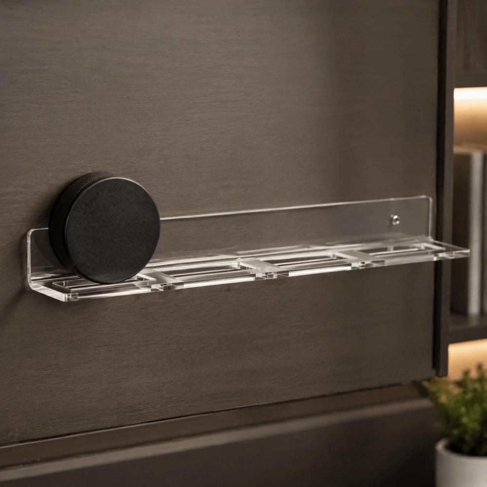 5pcs Transparent Design Hockey Puck Display Wall Rack Puck Storage Rack Sports Memorabilia