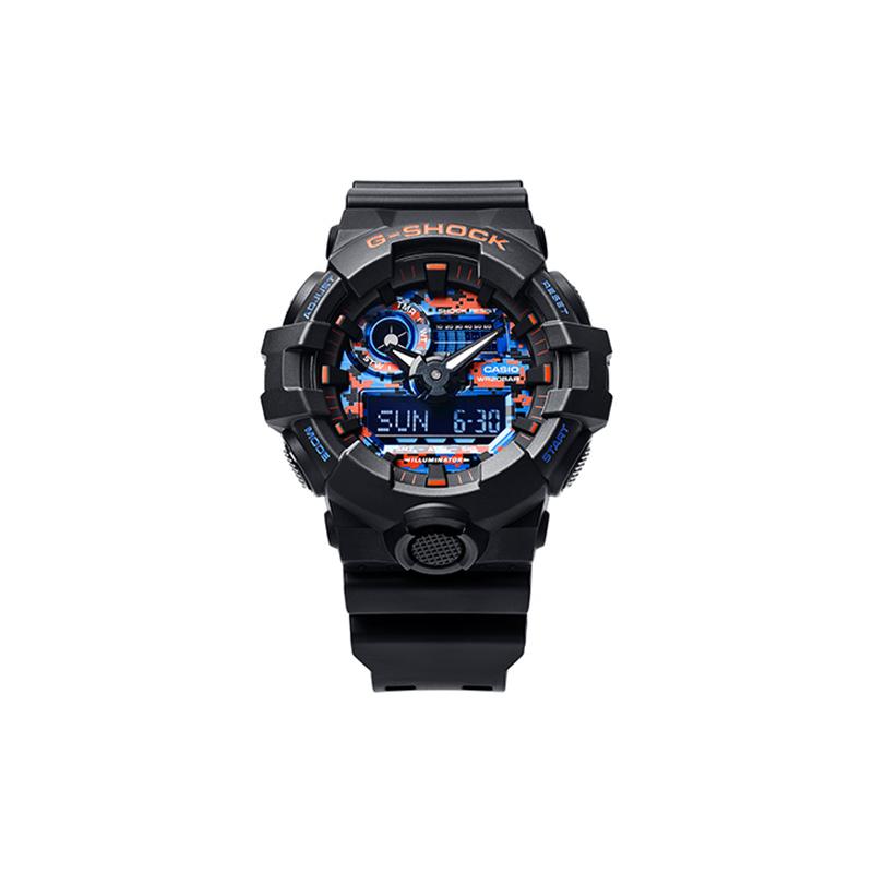Casio CASIO G-SHOCK Серия City Battle, ночная битва, неоновый модный уличный камуфляж, кварцевый механизм, полимерный ремешок, японские и GA-700CT-1APR