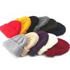 Unisex Knitted Hat Warm Winter Hats For Women Men Solid Color Ribbed Beanie Cap Retro Sailor Caps