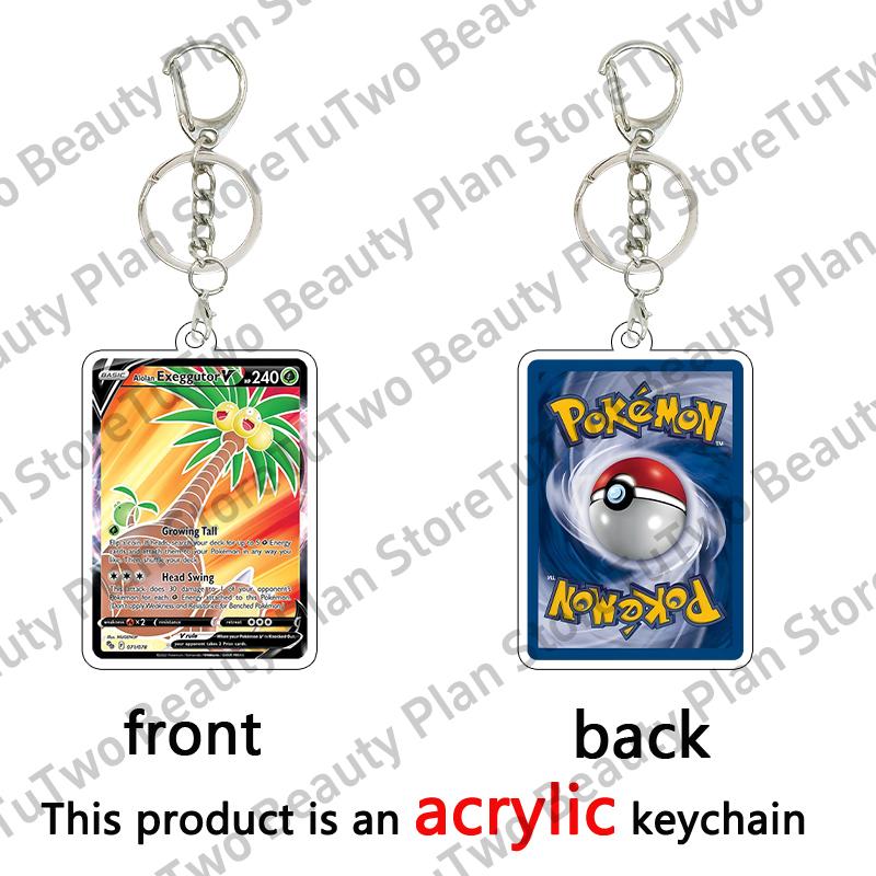 Anime Cartoon Venusaur Bulbasaur Charizard Mewtwo Pocket Monsters Acrylic Keychain Accessories Pendant Key Ring Charm Gifts Toys
