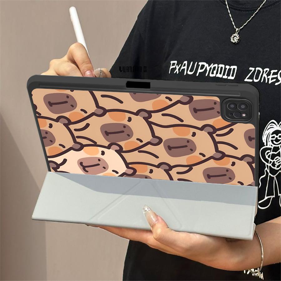 Чехол для планшета для iPad Pro 11-го 10-го 9-го 8-го 7-го 12,9 дюйма Pro 2025 Mini 6 7 Air 4 5 M3 M2 1 2 M4 11-дюймовый держатель Cover Морская свинка
