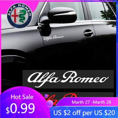 Для Alfa Romeo 2026 Горячая наклейка 2 шт. Водонепроницаемая наклейка на автомобиль Автоаксессуары Для Alfa Romeo Giulia Stelvio MiTo Giulietta Tonale AL