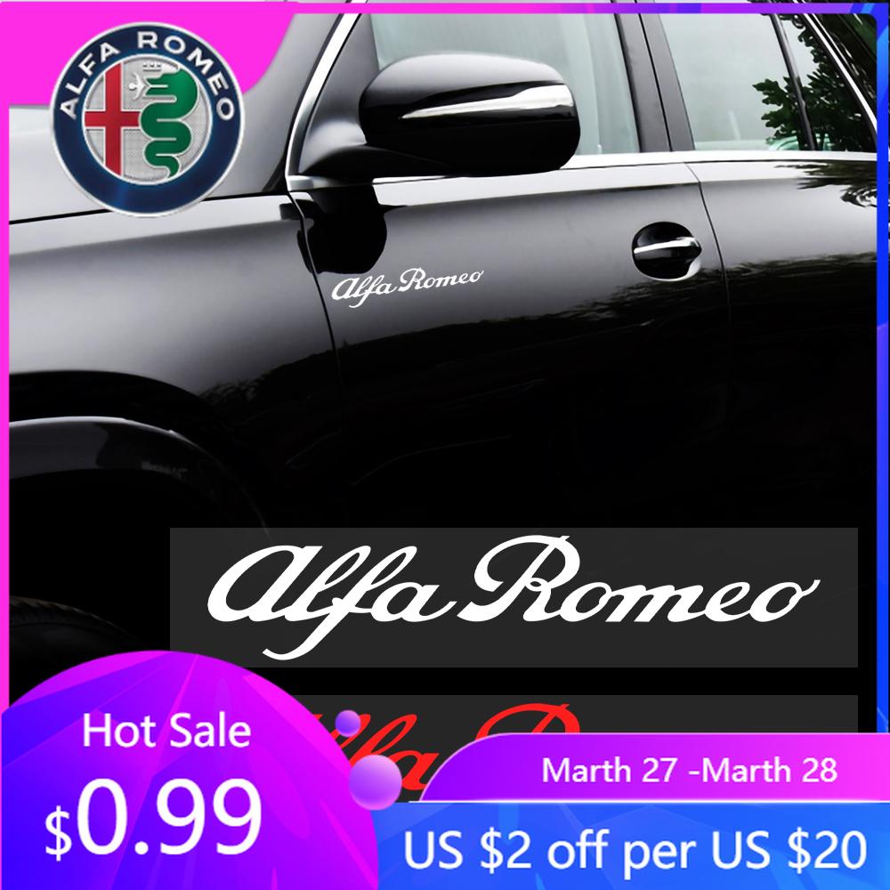 Для Alfa Romeo 2026 Горячая наклейка 2 шт. Водонепроницаемая наклейка на автомобиль Автоаксессуары Для Alfa Romeo Giulia Stelvio MiTo Giulietta Tonale AL