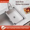 ZISIZ 304 Stainless Steel Deep Single Basin Kitchen Sink