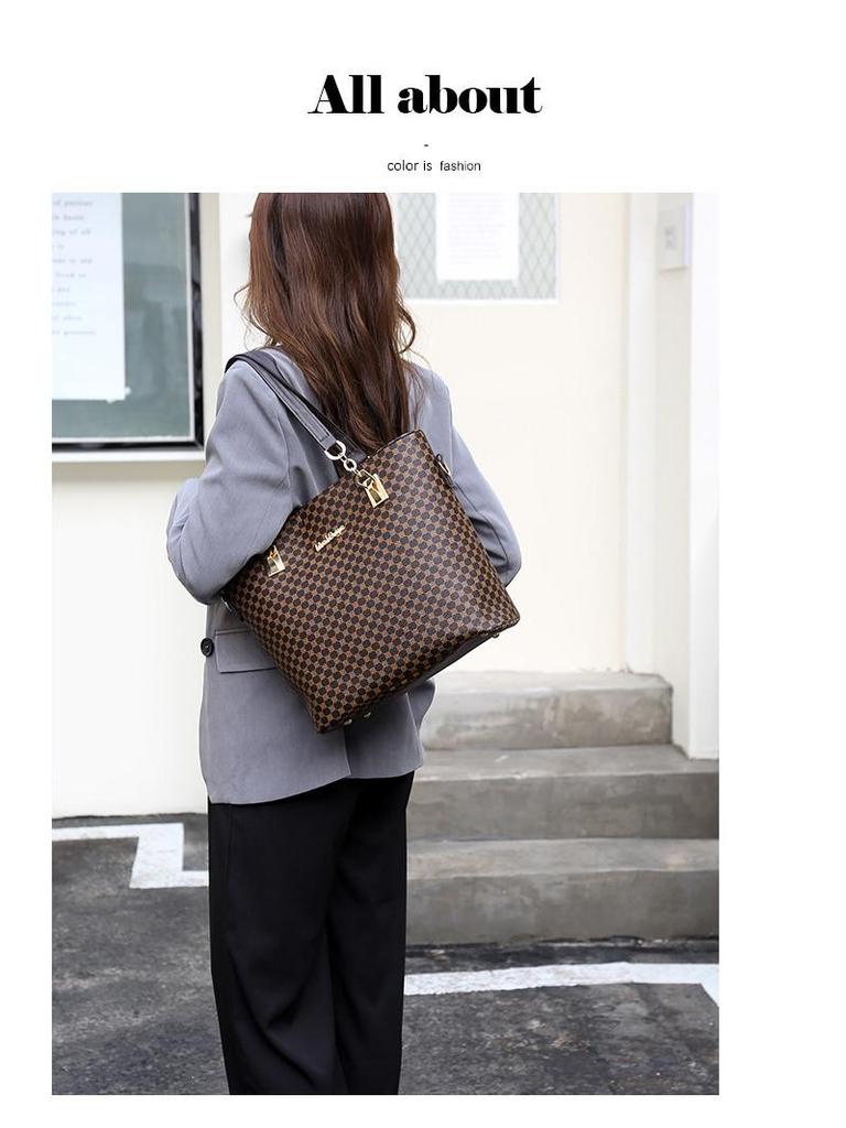 Женский многосекционный набор сумок через плечо для мамы и ребенка большой вместимости с популярным принтом