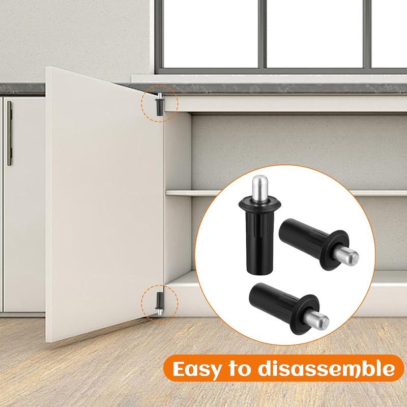 10pcs spring type replacement pin cabinet door repair pin set, louver repair pin, telescopic door hinge spring door pin set