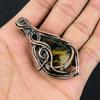 Драгоценный камень Pietersite из чистой медной проволоки, обернутый кулоном ручной работы, ювелирные изделия для нее