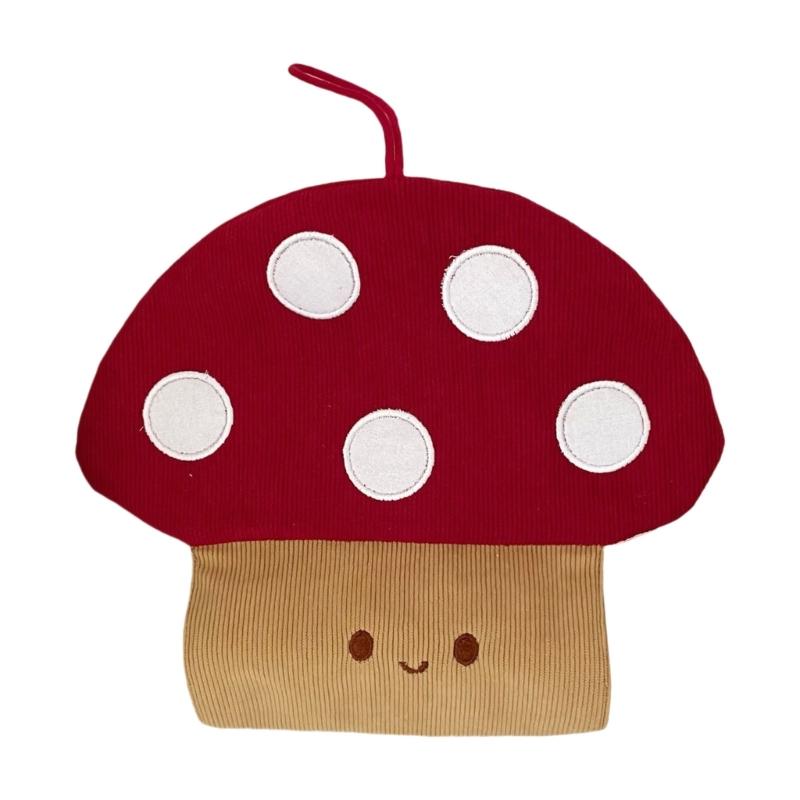 Unique Fabric Mushroom Wall Mounted Tissue Dispenser for Bathroom Kitchen or Office Storage Solution Daily Use