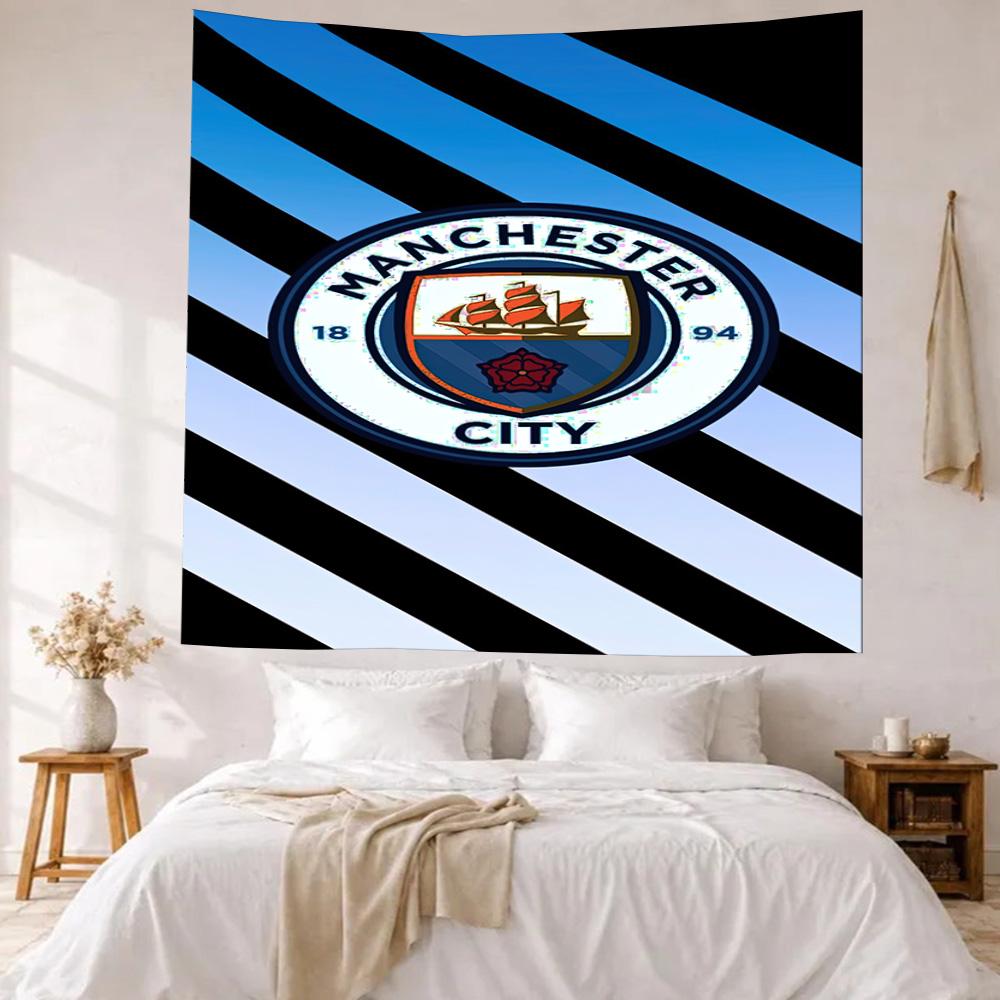 Manchester City Wall Decor Tapestry Art For Pet Memorial Birthdaywedding Party Backdrop Family Gift