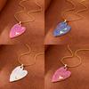 Ожерелье из нержавеющей стали Coloful Heart Золотистая цепочка Ожерелья Чокер для женщин Модные цирконы Подарки на день рождения collar mujer