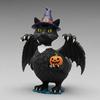 Halloween Ornament Pumpkin King Cat Duck Black Cat In Pumpkin Angry Expression
