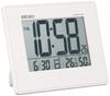 Clock Alarm Clock Radio Digital Hanging Calendar Temperature Humidity Display Large Screen White Pearl SQ770W SEIKO
