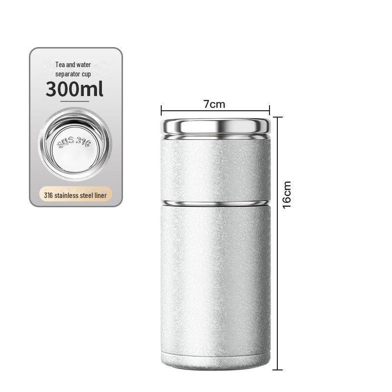Компактная термокружка для заваривания чая из нержавеющей стали 316 - портативная конструкция с разделением воды для мужчин и женщин, идеальный подарок