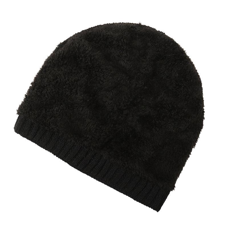 Men's Autumn/Winter Wool Hat and Scarf Set - Warm Plaid Design