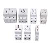 AC30 EU And AU Type 35mm DIN Rail Mount AC Power 10A 16A 25A 250V 440V 2/3/4/5 Pin Plug Modular Socket