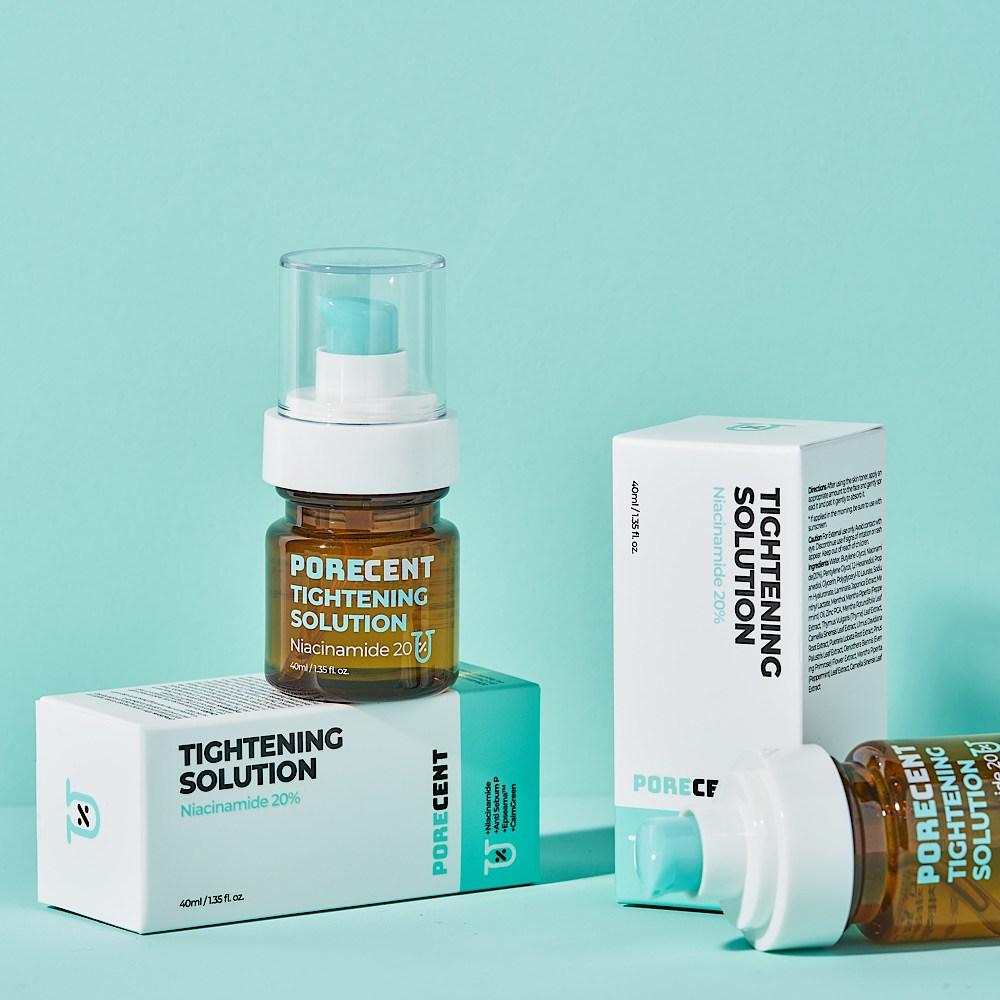 PoreCent Pore Reduction Охлаждающая сыворотка с высокой концентрацией ниацинамида, 20% витамина B3, сжимающая ампула, подтягивающий раствор, 40 мл, 1 шт.