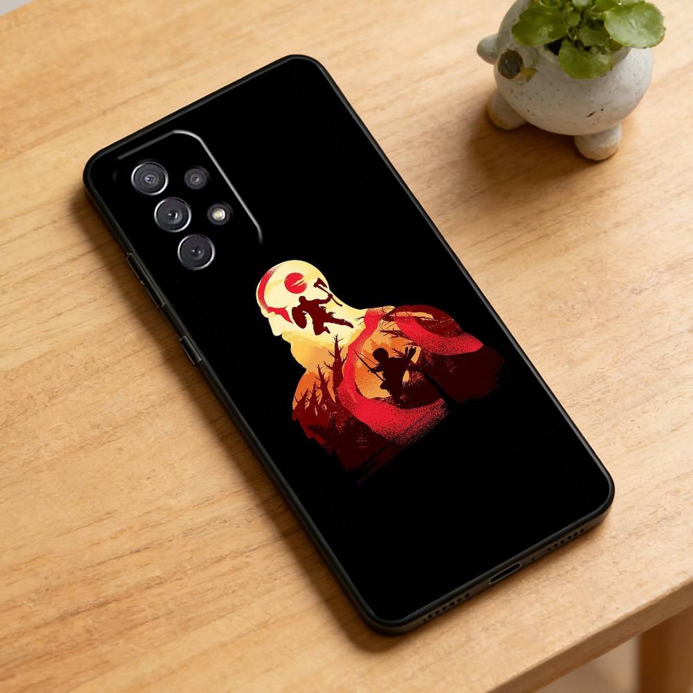 G-God of W-War Kratos Phone Case For Samsung Galaxy A73,21,22,32,71,53,52,51,80,5G Soft Black Cover