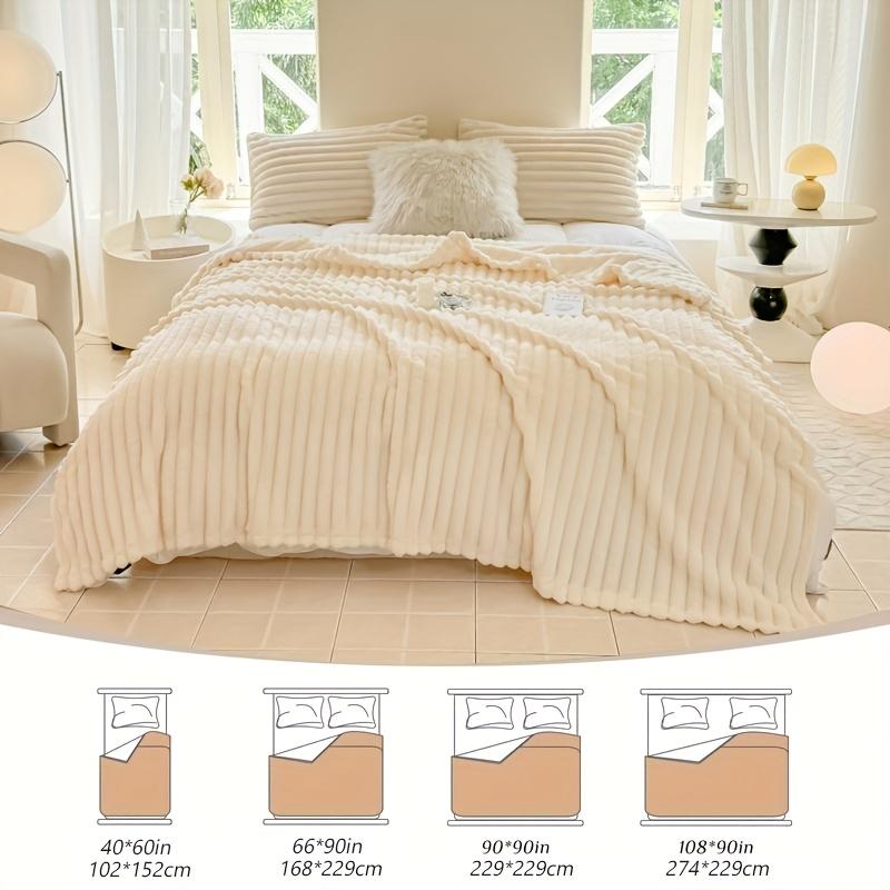 Одеяло Мягкое и Удобное Искусственный Мех Кролика Двустороннее Одеяло Термальное Флисовое Одеяло Одеяло для Сна Одеяло для Кондиционирования Офис Открытый Кемпинг