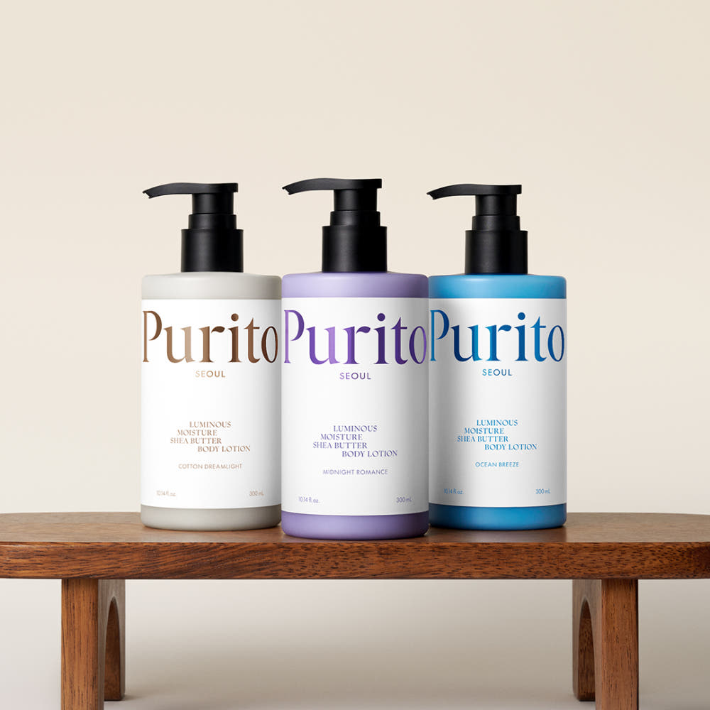 PURITO SEOUL Luminous Moisture Shea Butter Body Lotion 300ml Nourishing Hydrating Dry Skin Care