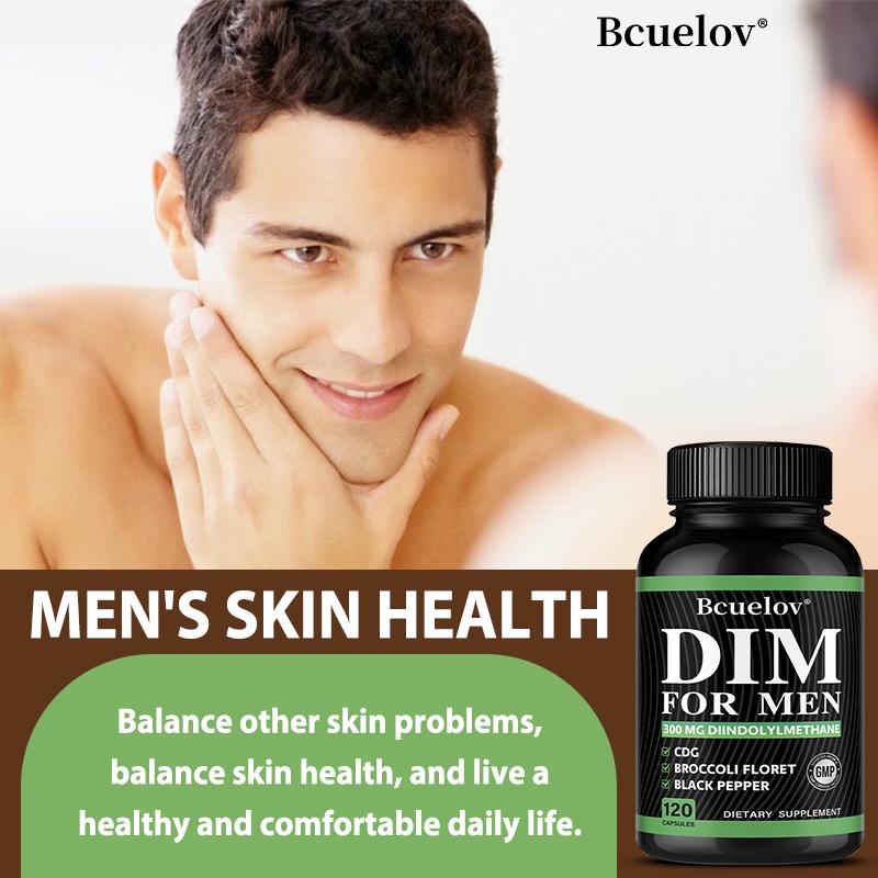 Premium DIM Capsules with Broccoli Floret & Black Pepper for Men, 120 Count