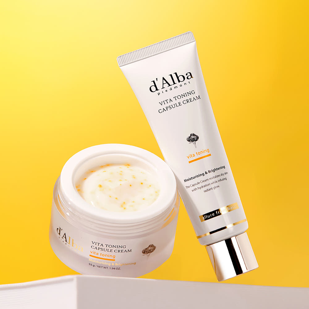 d'Alba Vita Toning 3-Step Skincare Set Dark Spot Brightening Program Toner + Serum + Cream