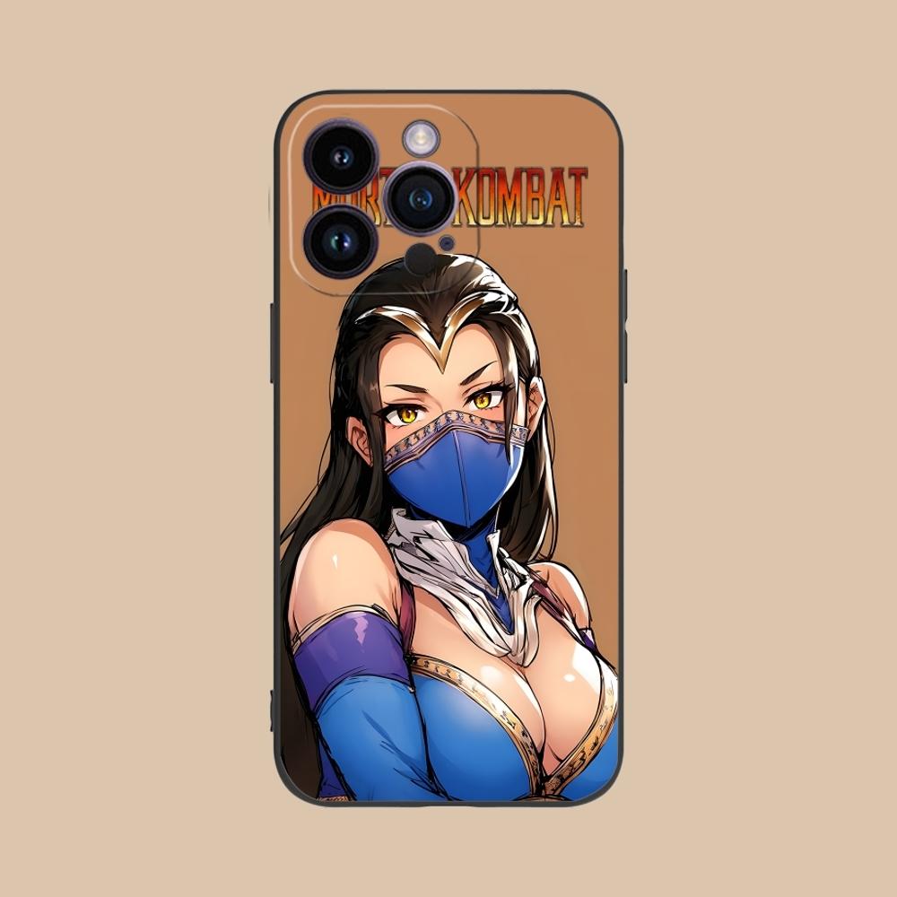 Чехол для мобильного телефона Mortal Kombat Kitana для iPhone 16 15 14 13 12 11 X XR XS 8 7 Pro Max Plus Mini Черный Чехол-Оболочка для Телефона