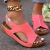 2025 New Large-size Thick-soled Wedge Heel Fish Mouth Sandals Women's Wedge Heel Sandals Women's Manufacturer