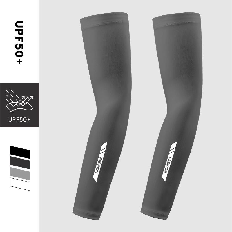 Summer Men's Cycling Arm Sleeves Sunscreen Ice Silk Driving Elastic Cool Arm Cover Fishing Hiking Breathable Sports Sleeves
