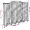 Gabion with High Arch 300x50x220 240 cm Galvanized Iron