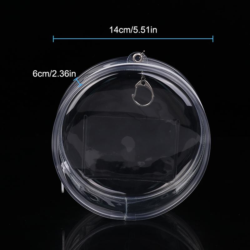 Сумка для хранения Baby Three Kimmon, плюшевая кукла Laboo, сумка для ключей из ПВХ, подвеска, прозрачный круглый чехол для куклы на молнии