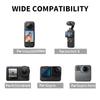 Adjustable Motorcycle Helmet Mount for Insta360 X5 X4 X3 Ace Pro GoPro 13 12 11 10 DJI Adhesive Fits Surfaces Action Camera Base