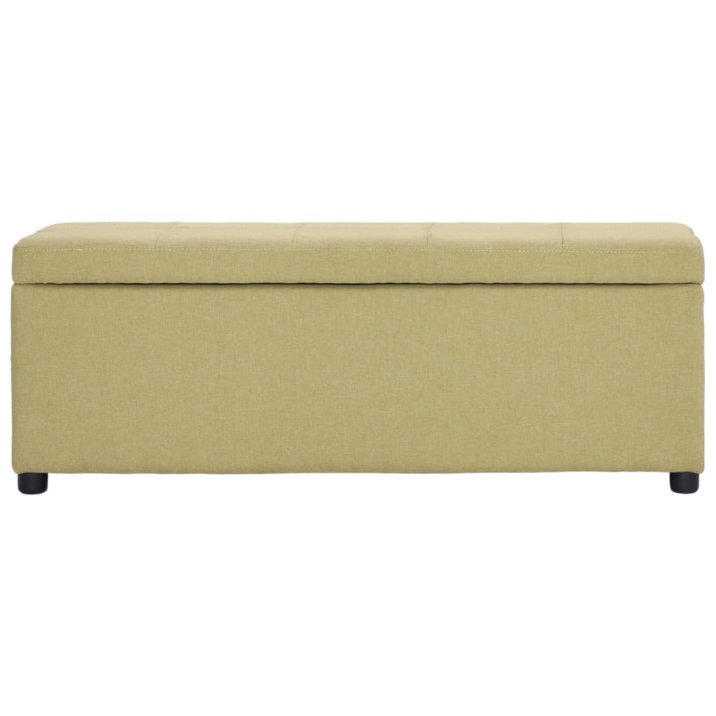 Storage Bench with Compartment 116 cm Green Polyester
