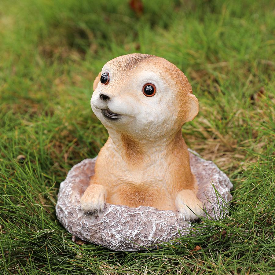 Садовая статуэтка «Мангуст Мармот» из смолы - Наружное украшение для газона в виде животного