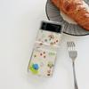 Чехол для Samsung Z Flip 3, прозрачный чехол с милым узором и браслетом, чехол для телефона Samsung Z Flip 4 Zflip4 Allinone, жесткая задняя крышка