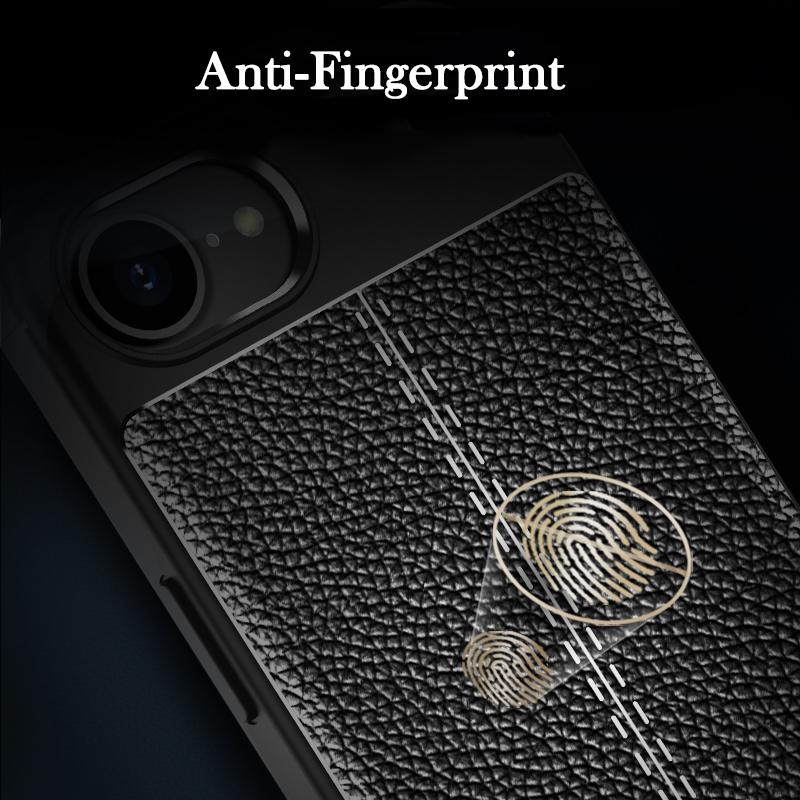 KEYSION Противоударный чехол для iPhone 16e Мягкий силиконовый кожаный чехол-накладка в деловом стиле для iPhone 16e 2025